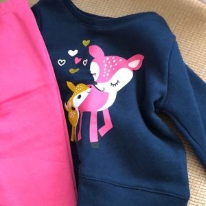 Adorable navy + pink outfit